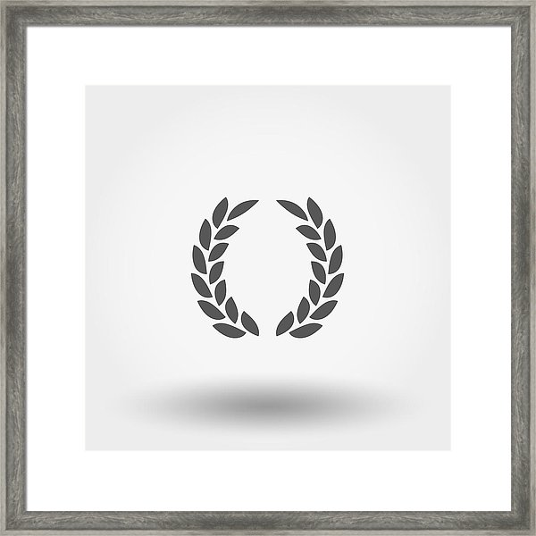 Laurel Wreath Victory Icon Vector Framed Print 600x600 Laurel Wreath Victory Icon Vector Framed Print