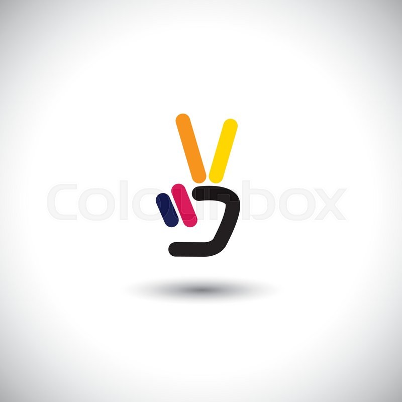 V Hand Victory Symbol Vector Logo Stock Vector Colourbox 800x800 V Hand Victory Symbol Vector Logo Stock Vector Colourbox
