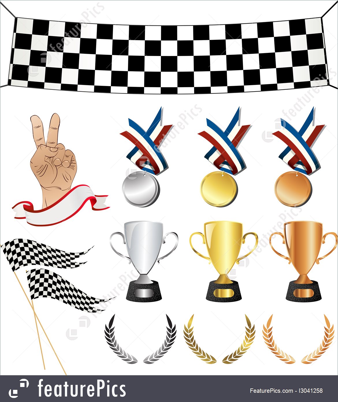 Victory Icon Set Illustration 1170x1392 Victory Icon Set Illustration