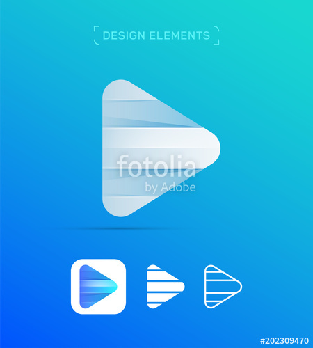 450x500 Play Button Logo Template Video And Music Player App Icon