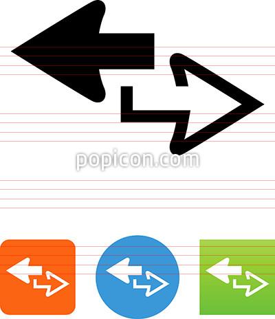 400x464 Transfer Sideways Hollow Arrow Icon
