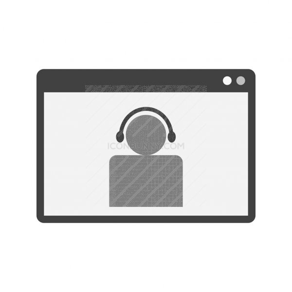 600x600 Video Call Greyscale Icon
