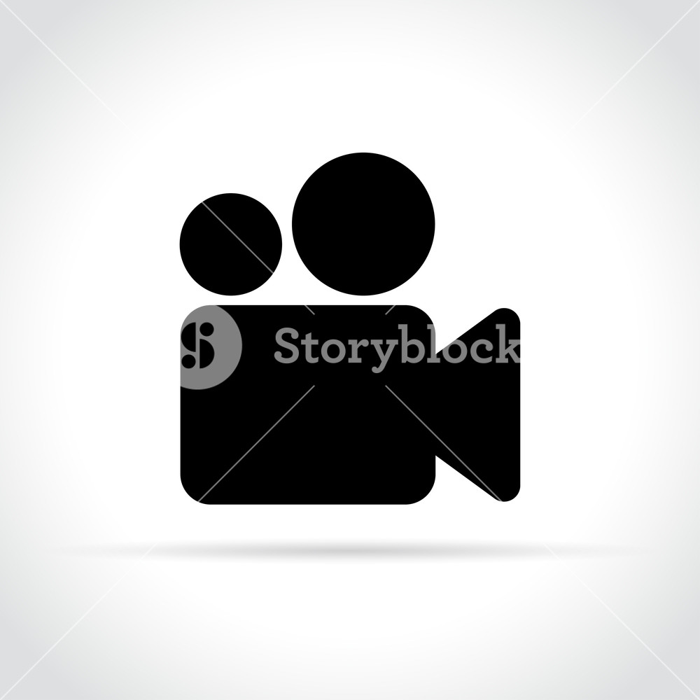 1000x1000 Illustration Of Video Camera Icon On White Background Royalty Free