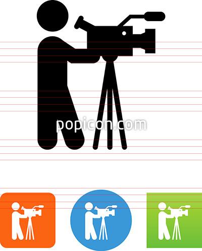400x498 Person With A Professional Video Camera Icon