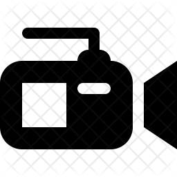 256x256 Video Camera Icon Of Glyph Style