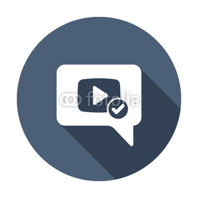 400x400 Approved Video Chat Icon With Check Sign Video Chat Icon