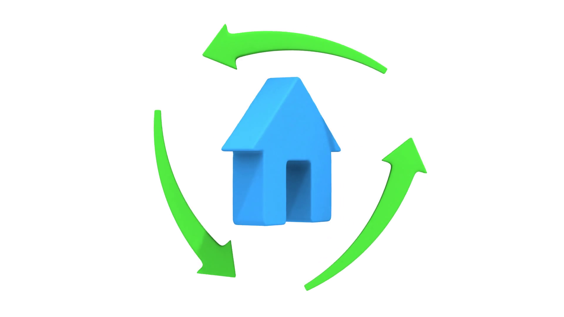 1920x1080 House Icon Rotate Animation Seamless Looping Hd Video Clip Real