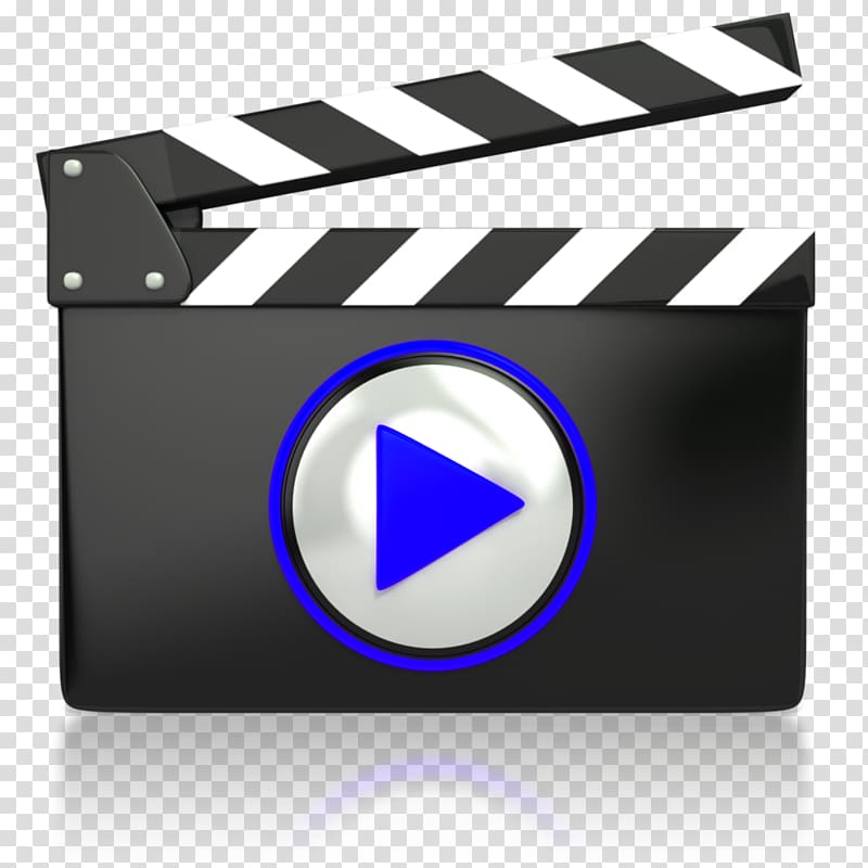 800x800 Black And White Clapboard With Play Button Video Clip