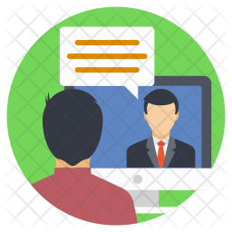 256x256 Video Conferencing Icon Of Flat Style