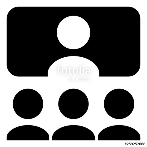 500x500 Video Conferencing Vector Icon Stock Image And Royalty Free