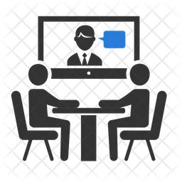 256x256 Video Conference Icon Of Flat Style