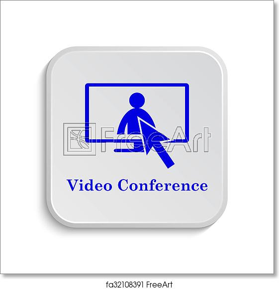 561x581 Free Art Print Of Video Conference, Online Meeting Icon Video