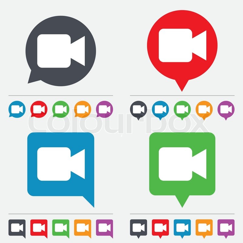 800x800 Video Camera Sign Icon Video Content Stock Vector Colourbox