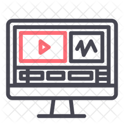 Video Editor Icon Of Line Style 256x256 Video Editor Icon Of Line Style