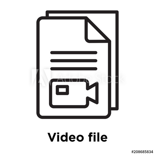 500x500 Video Icon Vector Sign And Symbol Isolated On White