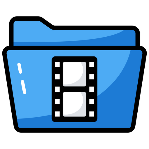 Video Folder Icon Of Colored Outline Style 512x512 Video Folder Icon Of Colored Outline Style