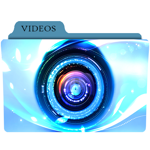 Videos folder icon. Orbit refr 512g x5. Icon folder photo Camera for Monterey. Vidoes.