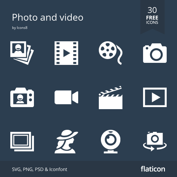 600x600 Free Vector Icons Of Photo And Video Designed