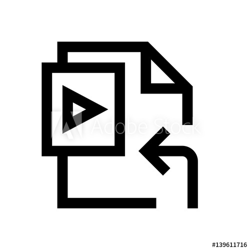 500x500 Video Format Mini Line, Icon