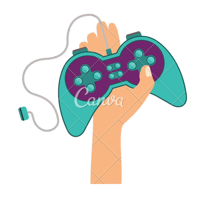 800x800 Hand Holding A Video Game Controller