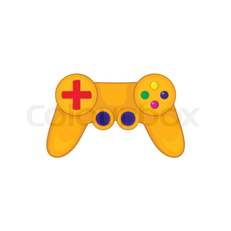 800x800 Video Game Controller Icon In Cartoon Stock Vector Colourbox
