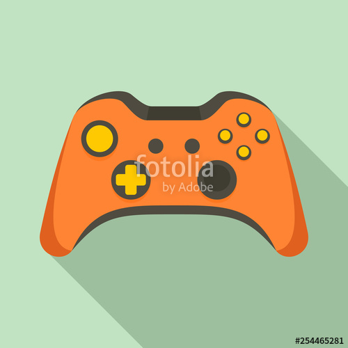 500x500 Video Game Controller Icon Flat Illustration Of Video Game