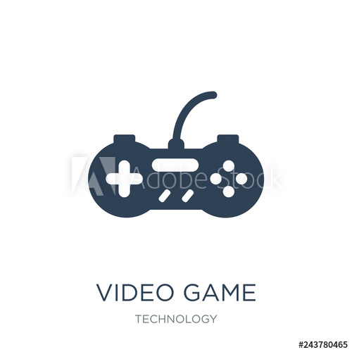 500x500 Video Game Controller Icon Vector On White Background, Video Game