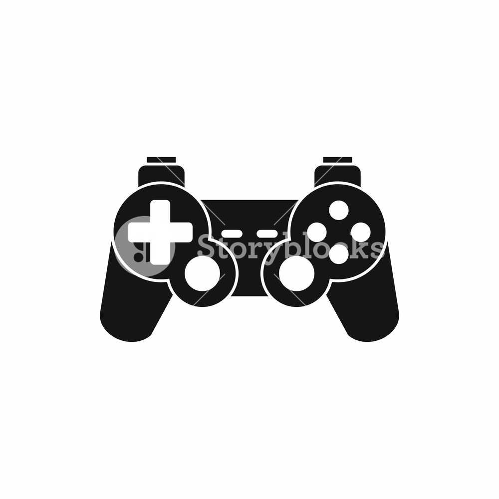 1000x1000 Game Controller Icon In Simple Style On A White Background Royalty