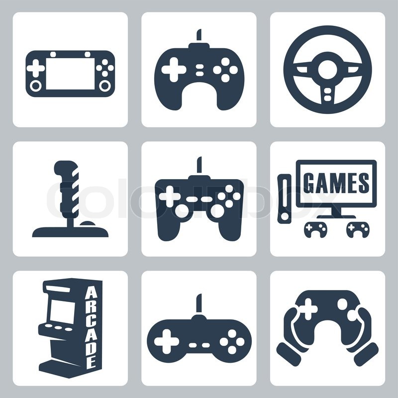 Vector Video Games Icons Set Stock Vector Colourbox 800x800 Vector Video Games Icons Set Stock Vector Colourbox