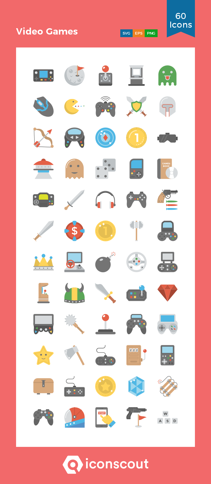 Video Games Icon Pack 735x1682 Video Games Icon Pack