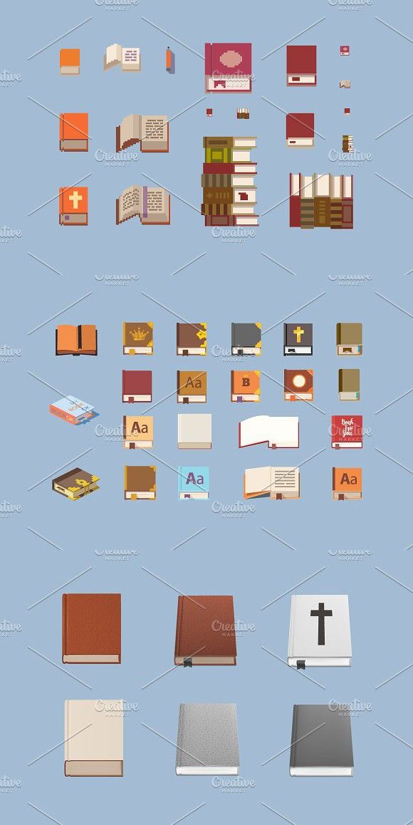 Book Icons Set Video Game Icons 580x1158 Book Icons Set Video Game Icons
