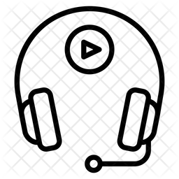 256x256 Video Icon Of Line Style