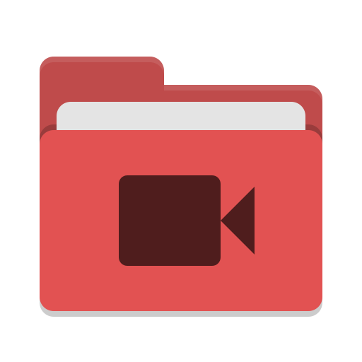 512x512 Folder Red Video Icon Papirus Places Iconset Papirus