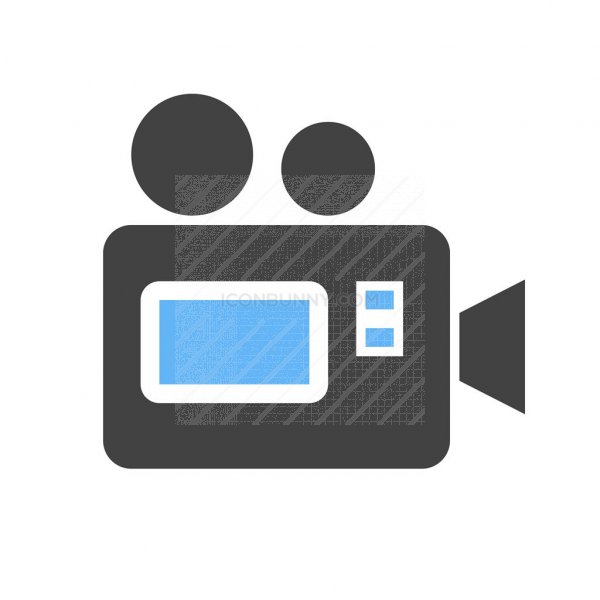 600x600 Video Camera I Blue Black Icon