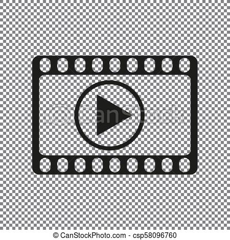 450x470 Vector Video Icon On A Transparent Background
