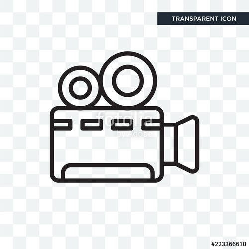 500x500 Video Camera Vector Icon Isolated On Transparent Background, Video