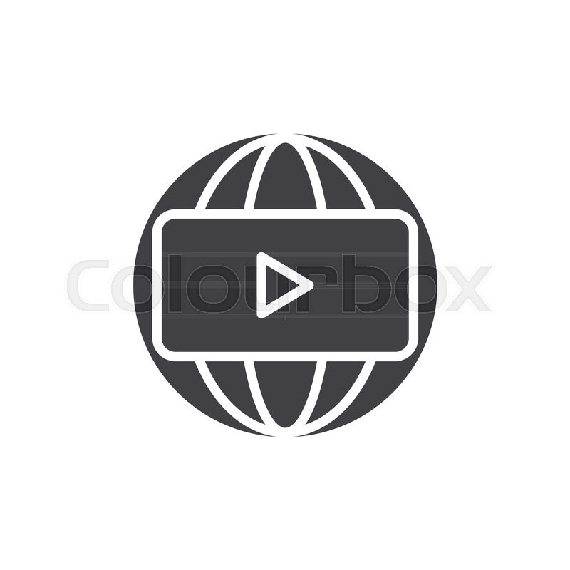 800x800 Panoramic Video Play Button Vector Stock Vector Colourbox