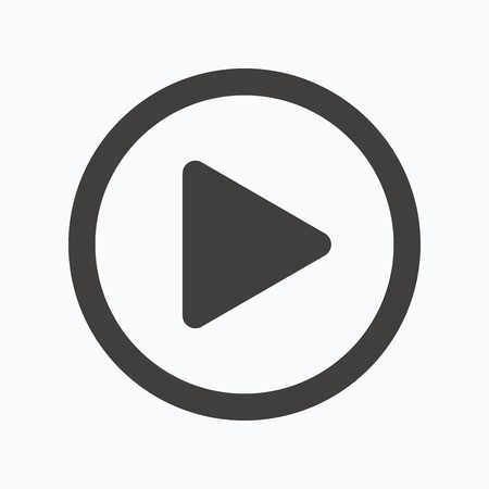450x450 Play Icon Audio Or Video Player Symbol Gray Flat Web Icon