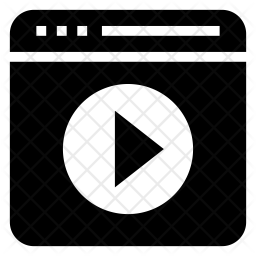 256x256 Video Player Icon Of Glyph Style