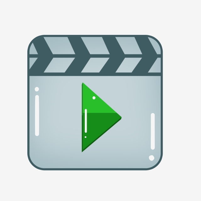 640x640 Cartoon Video Play Icon, Video, Play Icon, Green Triangle Png