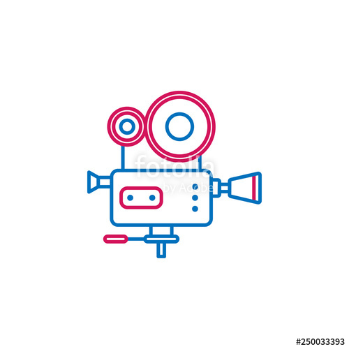 500x500 Video Production, Video Camera Icon Element Of Color Video