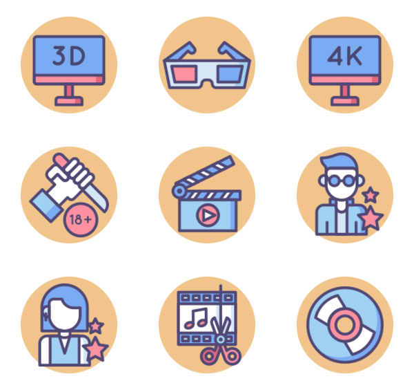 600x564 Video Production Icons