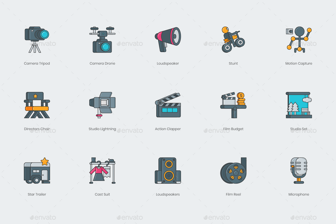 1160x773 Video Production Icons