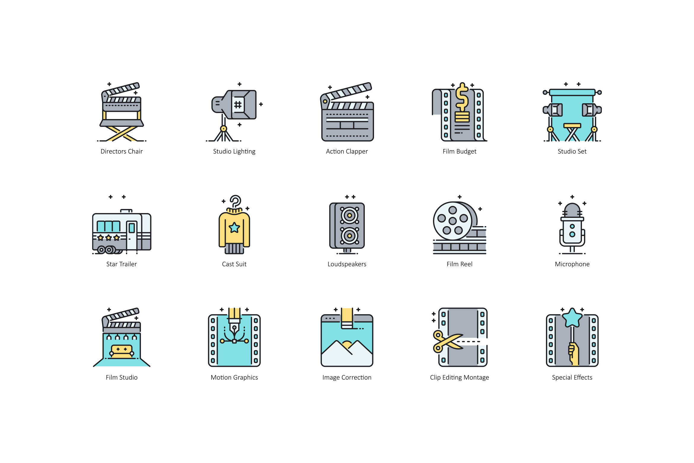 2340x1560 Video Production Icons