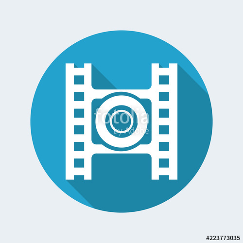 500x500 Vector Illustration Of Single Isolated Video Recording Icon Stock