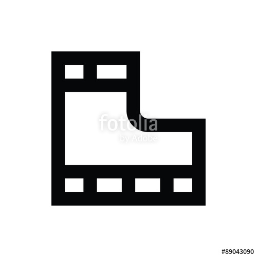 500x500 Video Reel Vector Icon Stock Image And Royalty Free Vector