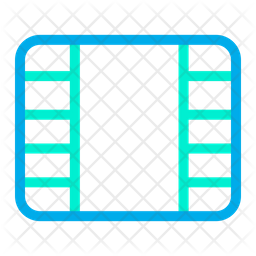 256x256 Video Reel Icon Of Line Style