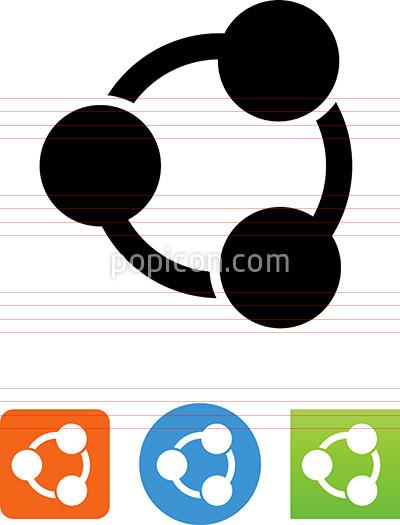 400x525 Vector Sharing Circle Icon