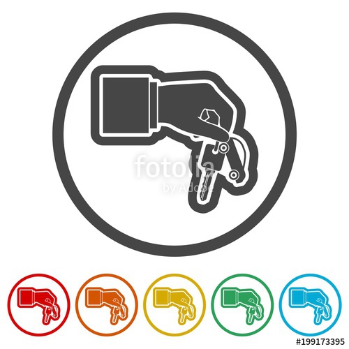 500x500 Hand Giving Car Keys, Car Sharing Icon, Colors Included Stock