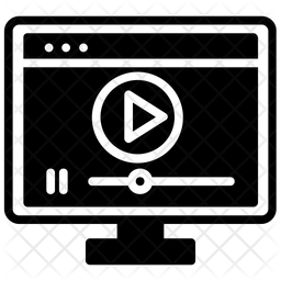 Video Streaming Icon Of Glyph Style 256x256 Video Streaming Icon Of Glyph Style